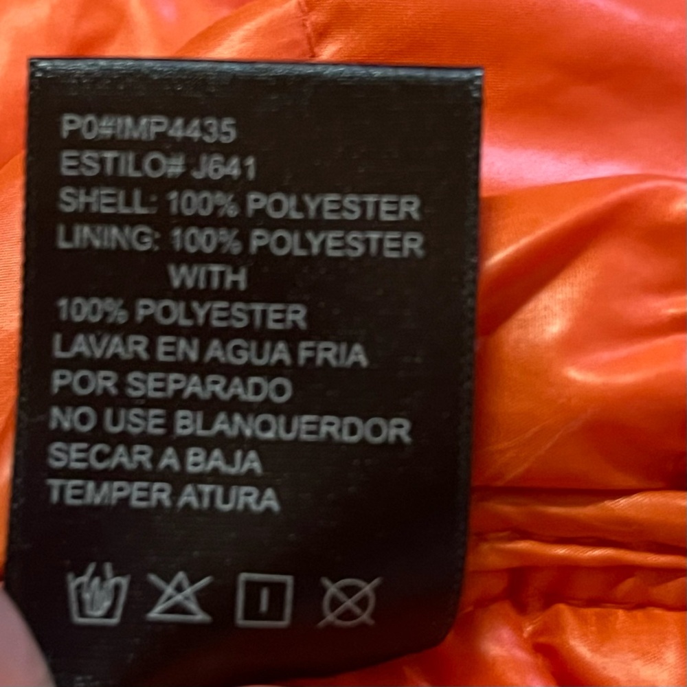 Lightweight Packable Vibrant Orange Junior Sz Med… - image 6